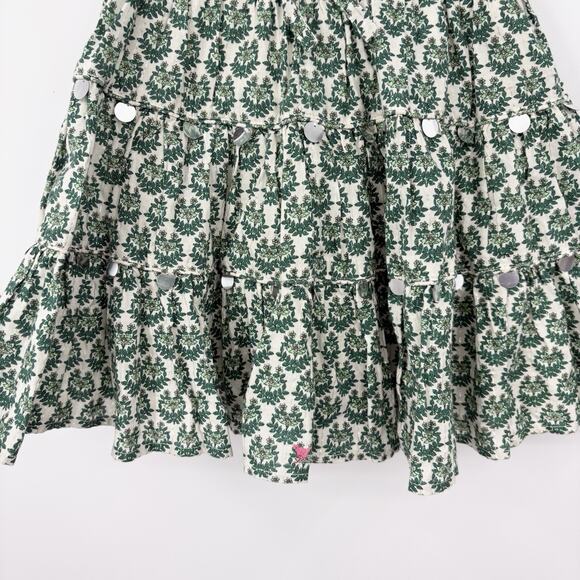 Pink Chicken Skirt Girls 6Y Elastic Waist Party Boho Tiered Luxe Comfy Cotton - Picture 5 of 8